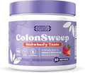ColonSweep - Strawberry Flavored Probiotic Psyllium Husk Powder Colon Cleanser - 7.8 oz. Gluten Free Fiber Supplement Support for Gut Health - Colon Cleanse for Bloating Relief &amp Detox - 30 Servin