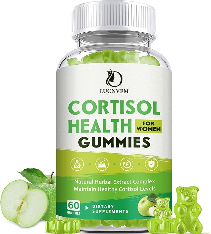 Cortisol Detox for Women Gummies Cortisol Reducer Detox Manager Magnesium Ashwagandha Rhodiola Rosea Herbal Complex for Mood/Focus &amp Sleep Maintain Healthy Cortisol Levels - 30 Day Vegan Supply