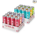 GORGIE All Star Bundle - Tropical Variety - Original Variety Bundle Sugar-Free Natural Energy Drink Sparkling Healthy Energy Drinks - Green Tea Biotin B Vitamins Vegan &amp Low Calorie (2 Packs
