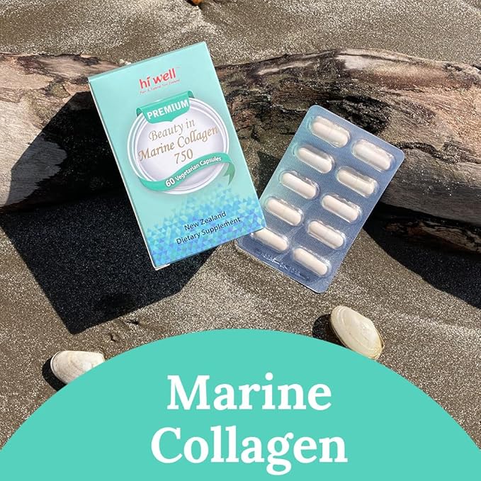 (Pack of 2) Hi Well Premium Beauty in Marine Collagen 750 60 Vege Capsules