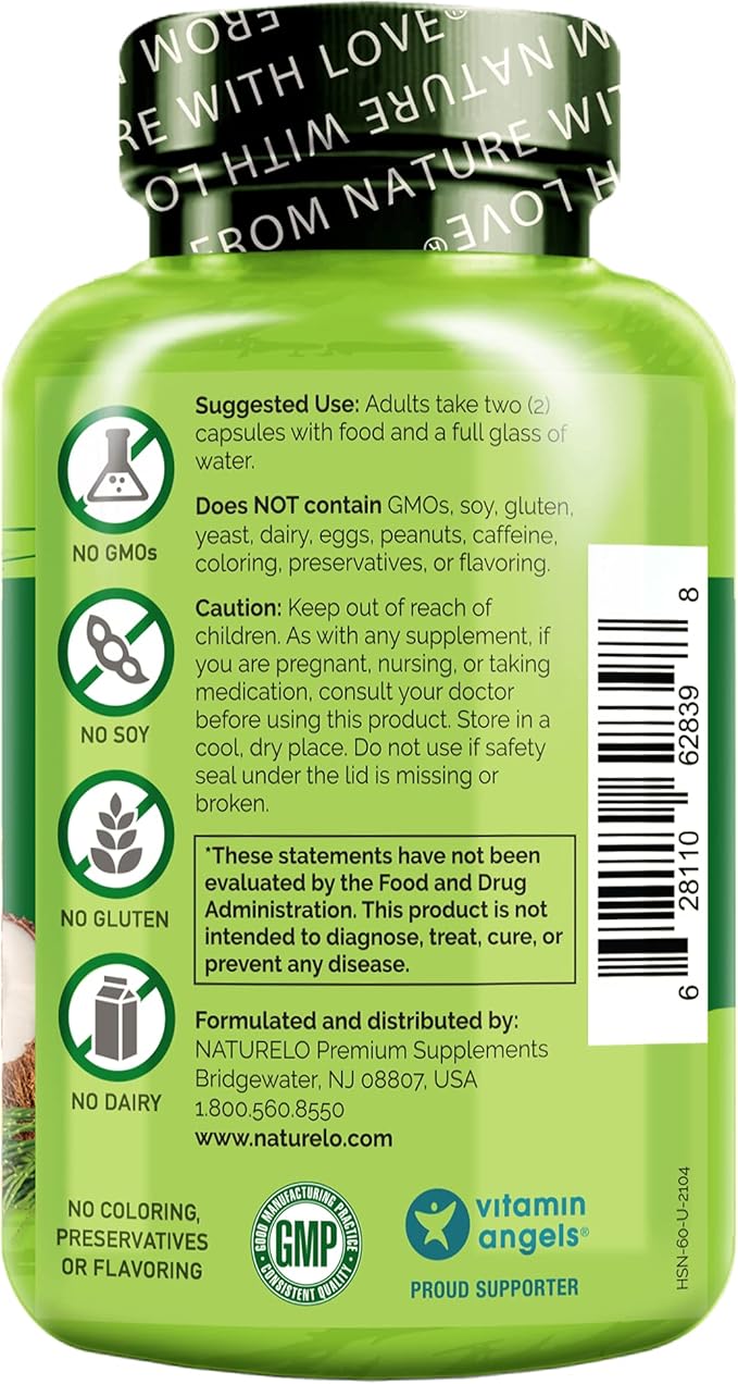 NATURELO Hair Skin and Nails Multivitamin 60 Count Collagen Peptide Powder 45 Servings
