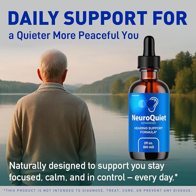 (3 Pack) NeuroQuiet Drops - Official NeuroQuiet Daily Hearing Support All Natural Clean Liquid Advanced Formula for Ear Health Auditory Clarity &amp Inner Ear Balance Reviews 3 Bottles for 3 Months