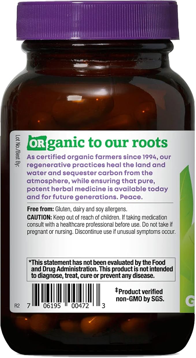 Oregon's Wild Harvest Lion's Mane Organic Herbal Supplement Vegan Capsules 90 Count