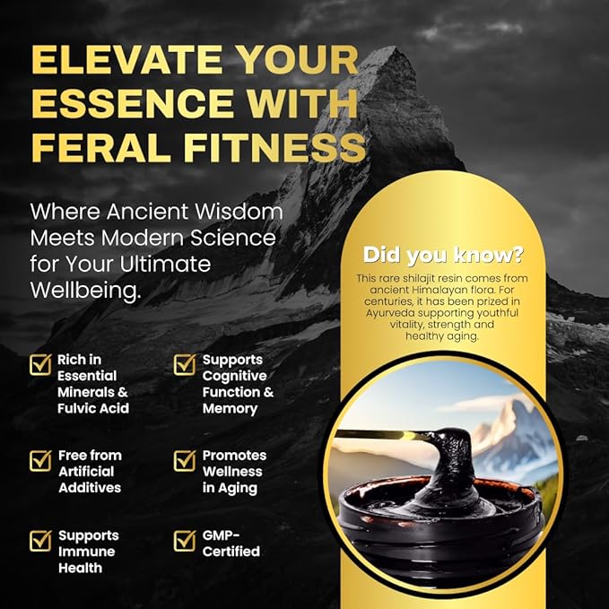 50g | Lab Tested in the USA | 100% Pure Himalayan Shilajit Resin - Gold Grade | 85+ Trace Minerals &amp Fulvic Acid | Supports Energy Stamina Focus &amp Vitality for Men &amp Women | Glass Jar (1