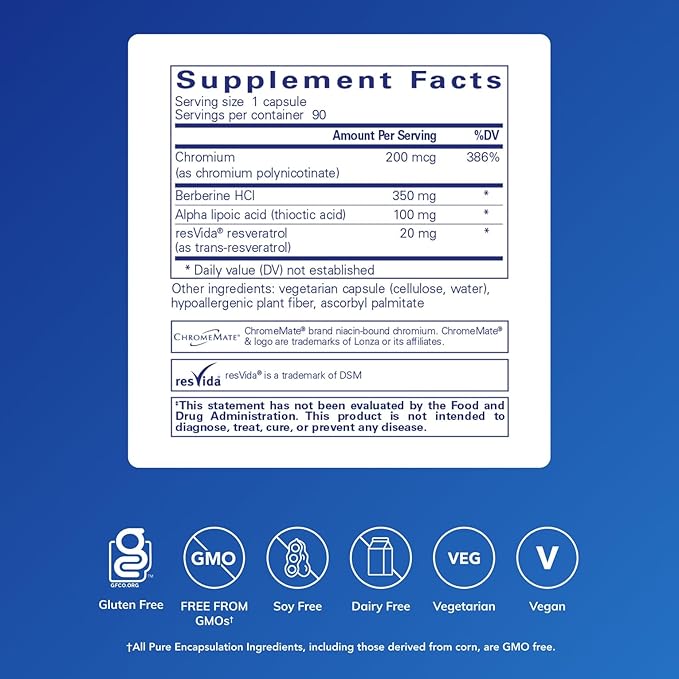 Pure Encapsulations Metabolic Xtra | Supplement to Support Carbohydrate Metabolism and Homeostasis* | 90 Capsules