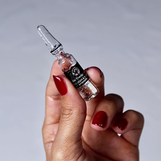 Bio-Therapeutic Collagen &amp Elastin Ampoules Concentrated Facial Serum Hydrates and Firms All Skin Types with Gentle and Restorative Water Based Formula - 10 Glass Vials