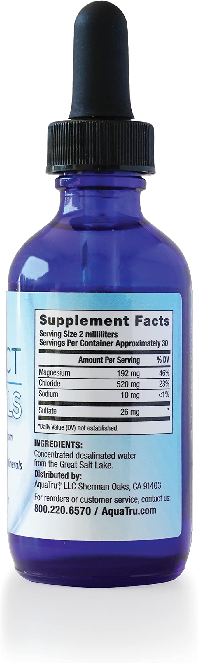 AquaTru Perfect Minerals – Mineral Drops for Water – Enrich with 72 Trace Minerals Including Magnesium Zinc &amp Calcium – 60ml Bottle Mineralizes Up to 230 Liters of Water (Pack of 2)