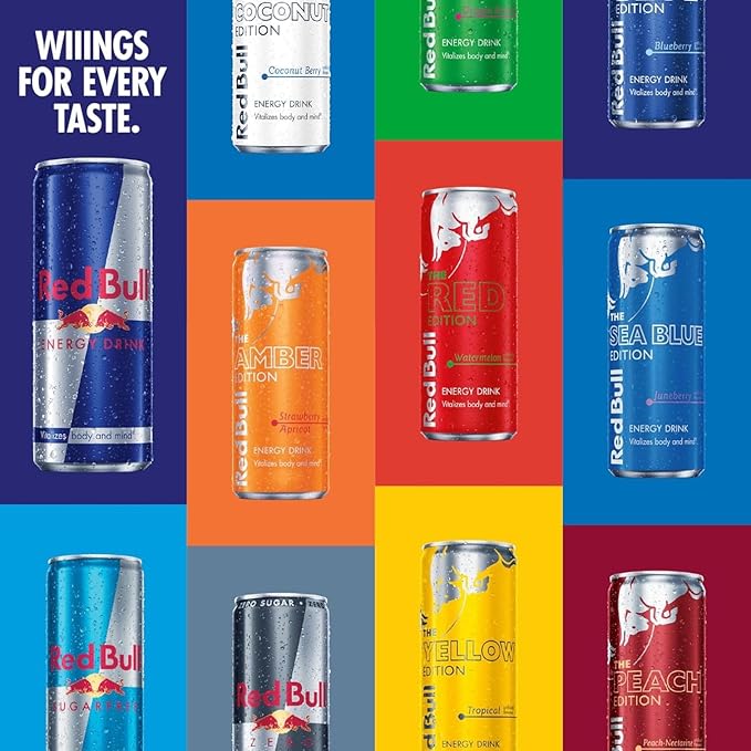 Red Bull Coconut Edition Energy Drink Coconut Berry with 80mg Caffeine plus Taurine &amp B Vitamins 8.4 Fl Oz Pack of 12 Cans