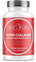 New Life Super Collagen 500mg Hair &amp Skin Joint Support 90 Capsules 90 Capsules