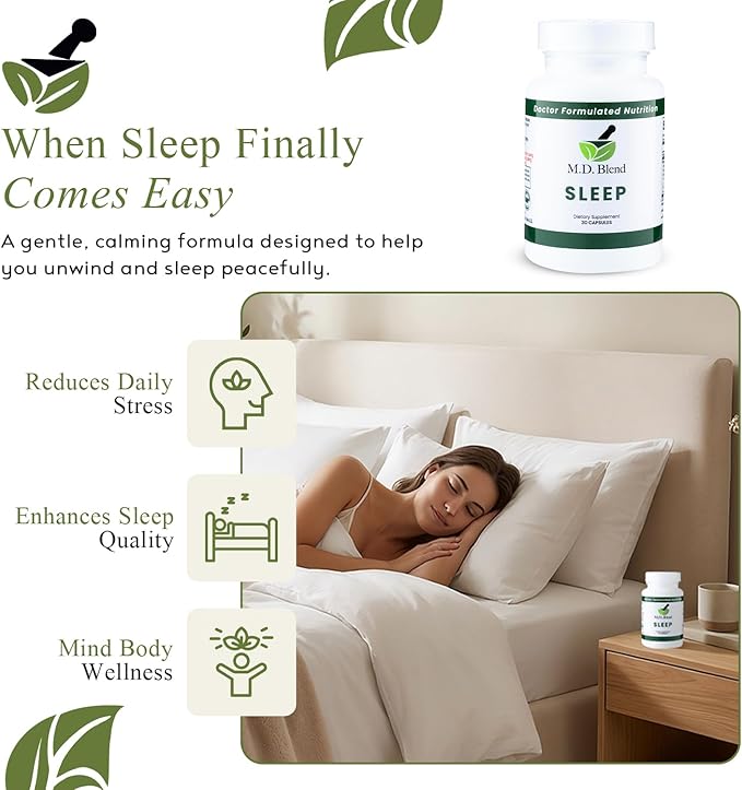 Sleep - Natural Sleep Aids for Adults with l theanine Supplement Ashwagandha Magnesium Valerian Root Melatonin - Non-Habit Forming Formula for Rejuvenating - 30 Capsules (Pack of 1)