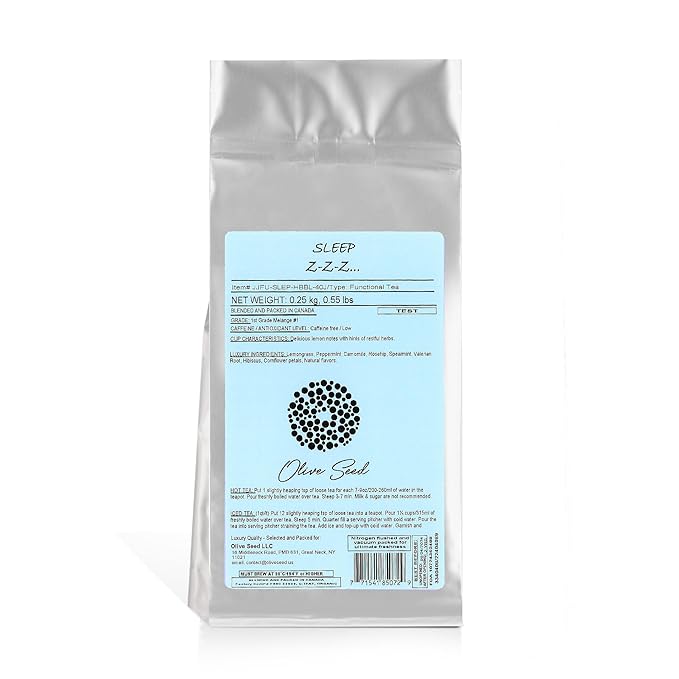Premium Herbal Tea - Z-Z-Z... Functional Tea for Sleep Sleep Support - Loose Tea Leaves - with Chamomile &amp Valerian Root - VALUE PACK - 250g/8.8oz - Caffeine-Free - Eco Friendly - Blended and Pack