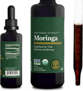 Global Healing Center - Organic Moringa Oleifera Extract Liquid Drops Moringa Supplement-Vegan from Tree Leaves-Max Absorption of Vitamins and Minerals- More Potency Than Powder Form (2 Fl Oz)