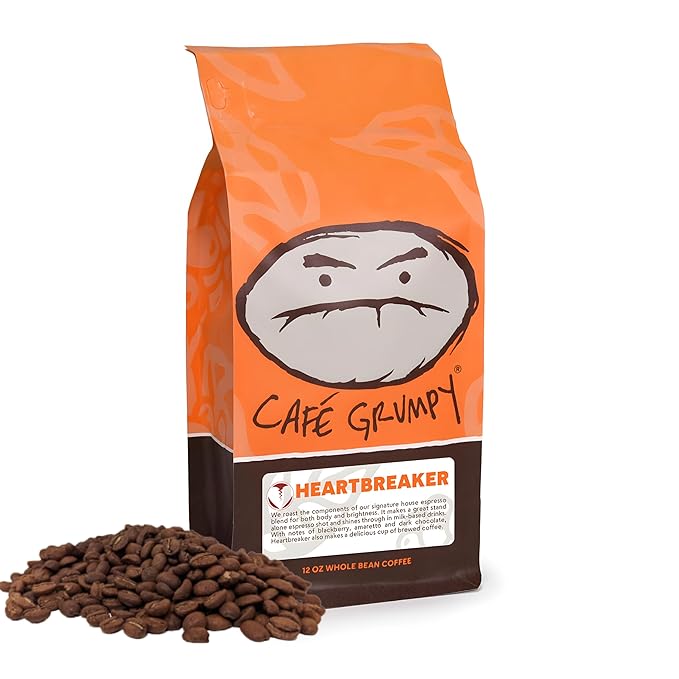 Café Grumpy Signature Collection: Heartbreaker &amp Colombia Medium Roast Whole Bean Coffee Duo (12oz Bags)
