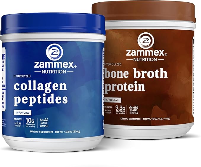 Zammex Collagen Peptides+Chocolate Bone Broth Powder