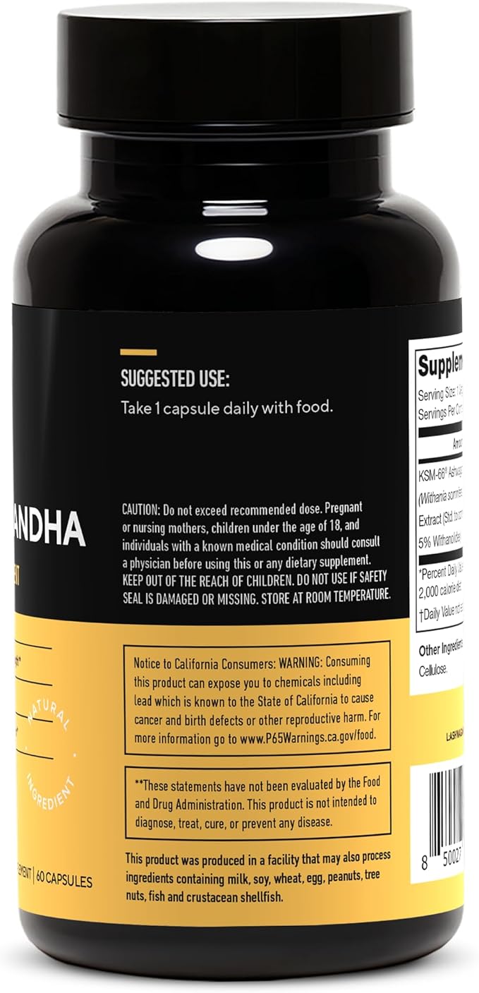LEGION KSM-66® Ashwagandha Root Extract - Ashwagandha Root Powder Supplement to Improve Your Mood Sleep &amp Athletic Performance - Extra Strength Ashwagandha Root Extract (60 Servings)