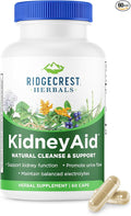 Ridgecrest Herbals KidneyAid Kidney Health Support Supplement Hydrangea Horsetail Urinary Tract Health Support Trace Mineral (60 Caps 30 Serv)