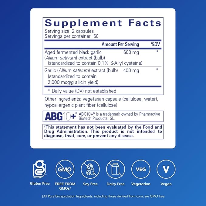 Pure Encapsulations Garlic Complex | Supplement to Support Antioxidant Defenses Immune Health and The Cardiovascular System* | 120 Capsules