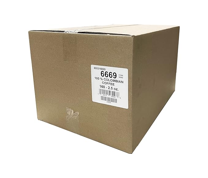 Brickhouse Coffee 100% Colombian Ground Coffee Medium Roast 160/ Eaches 2.5 oz per pack