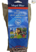 Island Blue's 100% Jamaica Blue Mountain Roasted and Ground Coffee - Blue Mountain Coffee Jamaican Blue Mountain Coffee Beans Roasted and Ground for a Rich and Flavorful Cup - 2-16oz Bags