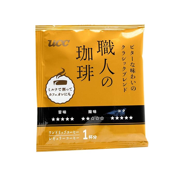 UCC Shokunin Coffee Variety Pack Single Serve Japanese Style Pour Over Coffee Imported from Japan 12 Individual Bags 0.25 Oz (7g) per bag Sun-Dried Beans Artisan Crafted Each Bag Makes 5 oz Cup