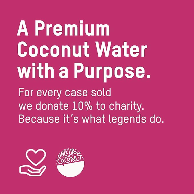 Once Upon a Coconut Premium Coconut Water 1L - Low Calorie All-Natural Drink with Electrolytes - Non-GMO - Gluten-Free - Parent (10.8 Fl Oz (Pack of 12) Sparkling Coconut Water + Energy (12pk))