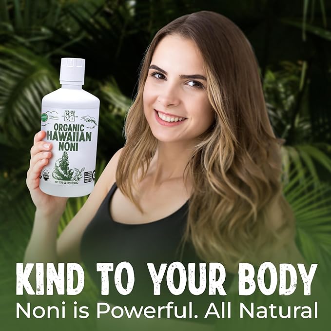 Healing Noni - 2-Pack Plastic Bottle 32oz - 100% Pure Hawaiian Organic Noni Juice - USDA Certified Organic