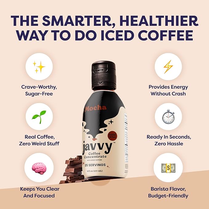 Coffee Concentrate - Cold Brew Coffee Perfect for Hot or Iced Instant Coffees Hot Drinks Cold Brew Concentrate 5 Pack - Mocha