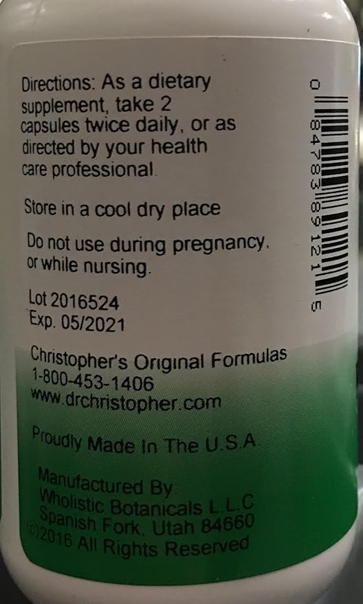 Christopher's Original Formulas Female Reproductive Formula – 100 Vegetarian Capsules – Herbal Blend for Women