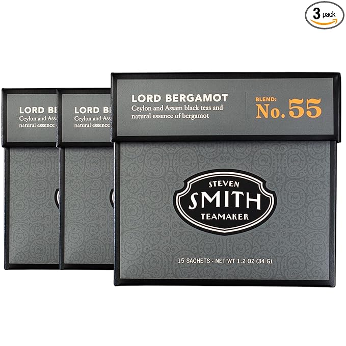 Steven Smith Teamaker Black Tea 1.2 oz Lord Bergamot EARL GREY Blend 55 (Case of 3)