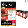 Stash Tea Maple Apple Cider Herbal Tea - Caffeine Free Non-GMO Project Verified Premium Tea with No Artificial Ingredients 18 Count (Pack of 6) - 108 Bags Total
