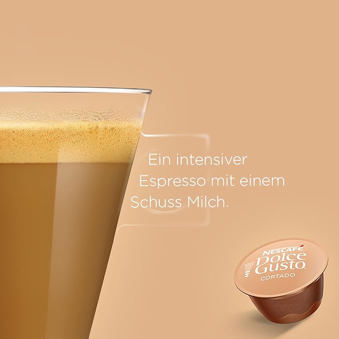 Coffee Capsule | Nescafé | Dolce Gusto Cortado Espresso Macchiato Koffie Capsules | Total Weight 3.53ounce