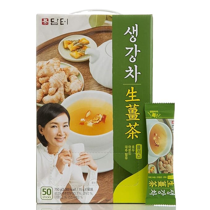 Damtuh Korean Traditional Ginger Tea Plus Ginger Powder 15g x 50 Sticks