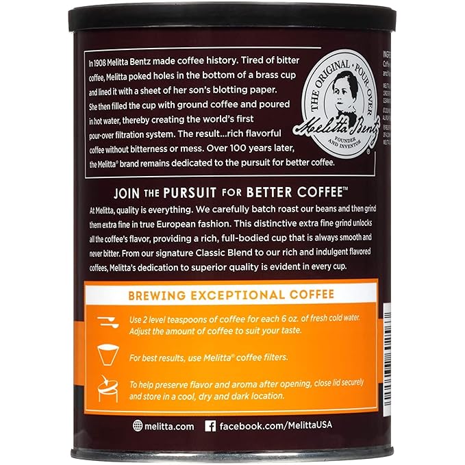 Melitta Ground Coffee Hazelnut Crème 11oz Can (Pack of 2)