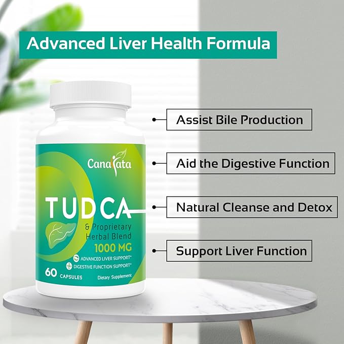TUDCA Liver Support Supplements 1000mg - 120 Vegan CapsulesTUDCA Bile Salts with Milk Thistle Herbal Blend Formula for Cleanse Detox &amp Repair