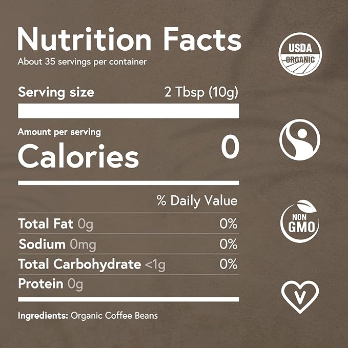 Fabula Low Acid Coffee Beans Whole USDA Organic Coffee Beans Medium Roast - Non-GMO - No Molds - Mycotoxins Pesticides Free - Single Origin - 12 oz