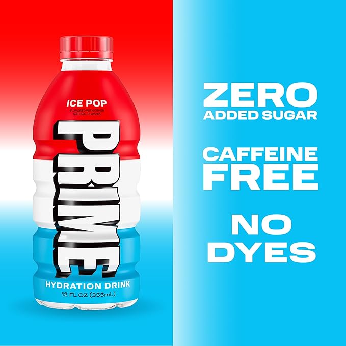 PRIME HYDRATION Berry Freeze Cherry Freeze &amp Ice Pop 12 Fl Oz Variety Sports Drinks &amp Rapid Rehydration Electrolyte Powder Sticks Ocean Cherry &amp 12 Pack Black Graffiti Squeeze Sports