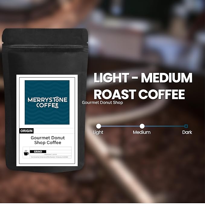 Merrystone Gourmet Donut Shop Blend Roasted to Order Medium Roast 5 Lb Whole Bean