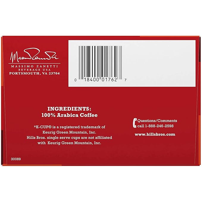 Hills Bros Single Serve Coffee PodsGourmet Medium Roast 12 Count-Keurig Compatible Roasted Arabica Coffee Smooth Balanced Coffee Subtle Chocolate Flavor