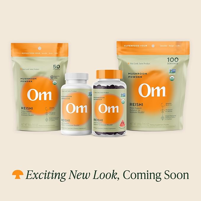 OM MUSHROOM SUPERFOOD Reishi Gummies – USA Grown Organic Mushrooms – Supports Immune Health Balance &amp Stress Relief – Watermelon Dream Flavour – 30 Servings 60 Count.