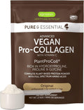 Igennus Vegan Collagen Peptide Powder Enhanced with Glycine Proline &amp Hydroxyproline &amp Cofactor Vitamin C Non GMO Complete Vegetarian Plant Based Collagen Powder Booster 35 Servings
