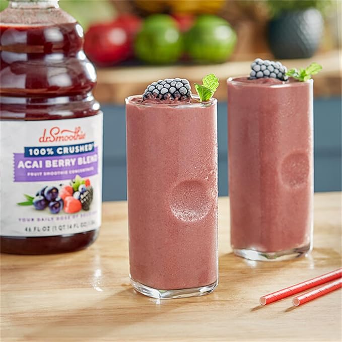 100% Crushed Acai Berry Fruit Smoothie Mix 46 fl. oz. WS-103DR100ACAI-NPF
