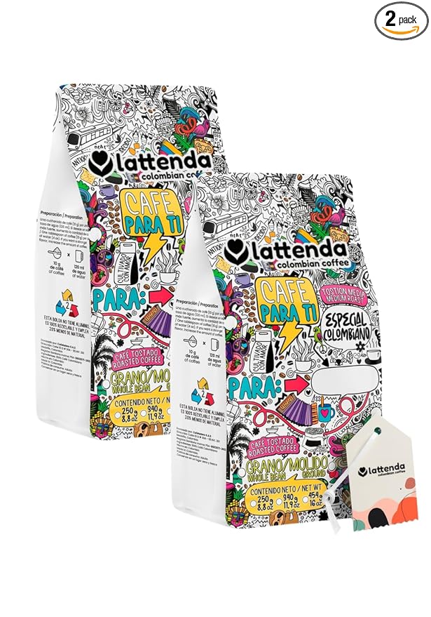 Para Ti Specialty Coffee: Personalized Colombian Culture in Every Sip - 2 Pack 454g Whole Bean