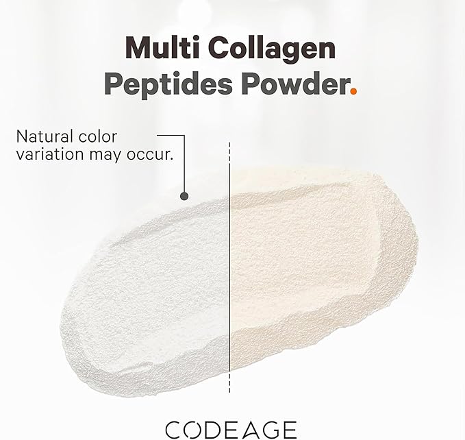 Codeage Multi Collagen Protein Powder Peptides Hydrolyzed Collagen for Women &amp Men Collagen Supplements Grass Fed Bone Broth 2-Month Supply Unflavored Type 1 2 3 5 &amp 10 Non-GMO - 20