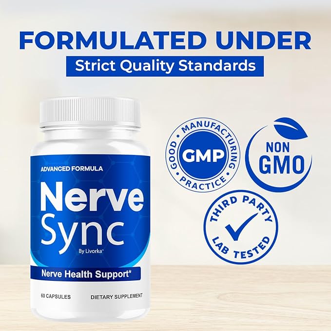 (3 Pack) Nerve Sync Capsules - Official NerveSync Advanced Nerve Health Supplement Pills - Maximum Strenght Natural Nerve Sync for Wellness &amp Health Support Pills Reviews 180 Capsules for 3 Mont
