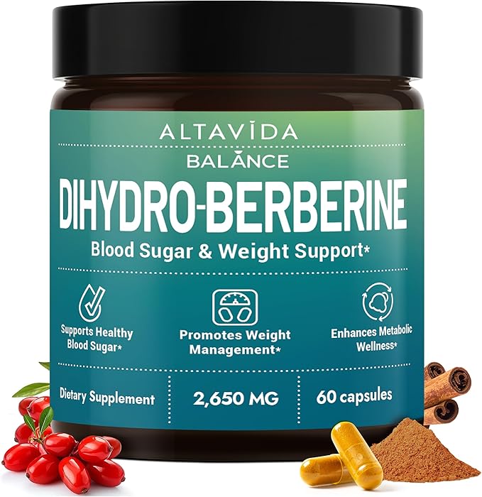 Dihydroberberine Super Berberine Supplement with Ceylon Cinnamon and Alpha Lipoic Acid - GlucoVantage 250mg - 5x Enhanced Bioavailability Over Berberine HCL - Metabolic &amp Wellness Support - 60 Cap