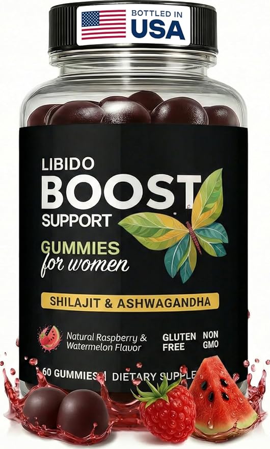 Libido Support for Women Gummies - Fast Acting Intimacy and Mood Support Libido Gummies for Women with Shilajit and Ashwagandha - 60 Ct (Sweet)