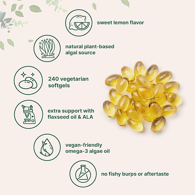 Micro Ingredients Multi Collagen Protein Powder 16oz &amp Vegan Omega 3 Algae Oil Supplement Bundle 2 Pack | Grass-Fed Collagen Peptides | Omega-3 Full Spectrum Alternative to Fish Oil