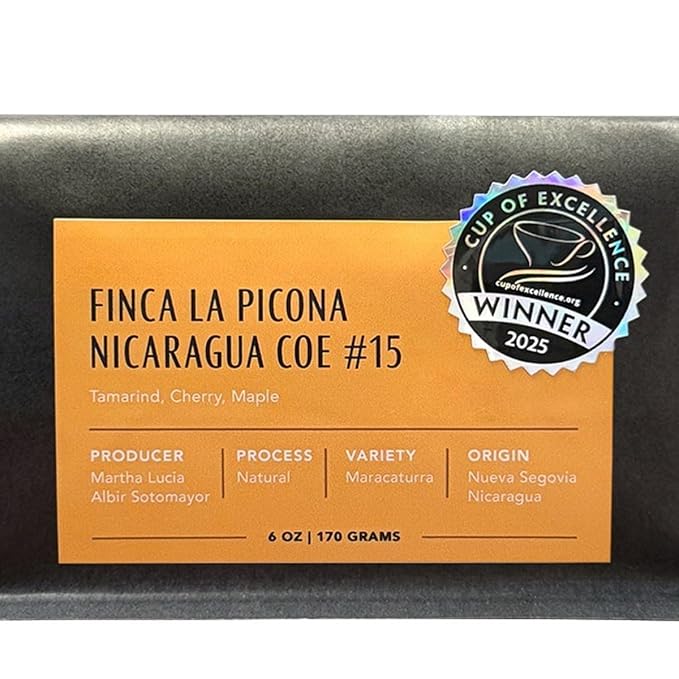 Finca La Picona Nicaragua Cup of Excellence - Roasted by Dapper &amp Wise - Freshly Ground Coffee - 2 Pound Bag