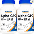 Nutricost Alpha GPC 600mg 120 Vegetarian Capsules - Non-GMO and Gluten Free 300mg Per Capsule (Pack of 2)