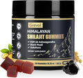 Himalayan Shilajit Gummies with Ashwagandha - Fulvic Acid &amp 85+ Trace Minerals - No Added Sugar - Shilajit for Men &amp Women - 60 Gummy